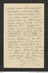Nachlass Franz Steindachner, Brief (Fragment) von J. Krok, Inv.Nr. 280.01, Seite 4